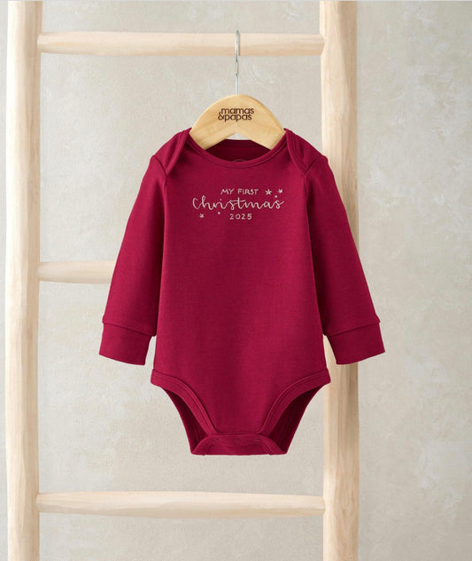 My First Christmas Red Bodysuit