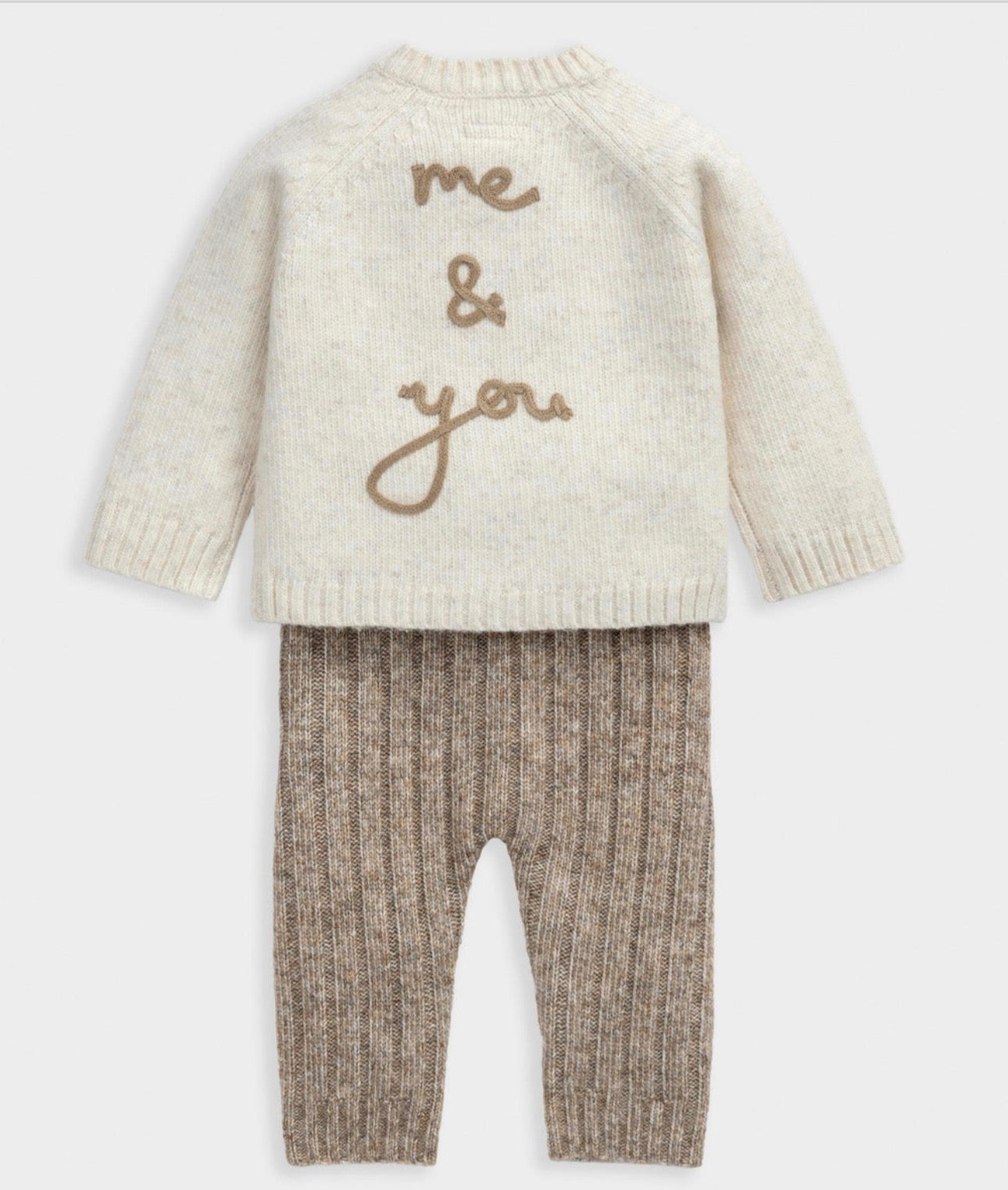 Me & You Bear Cardigan & Leggings Outfit Set