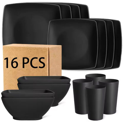 16-Piece Square Dinnerware Set
