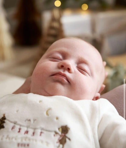 My First Christmas Velour All-in-one