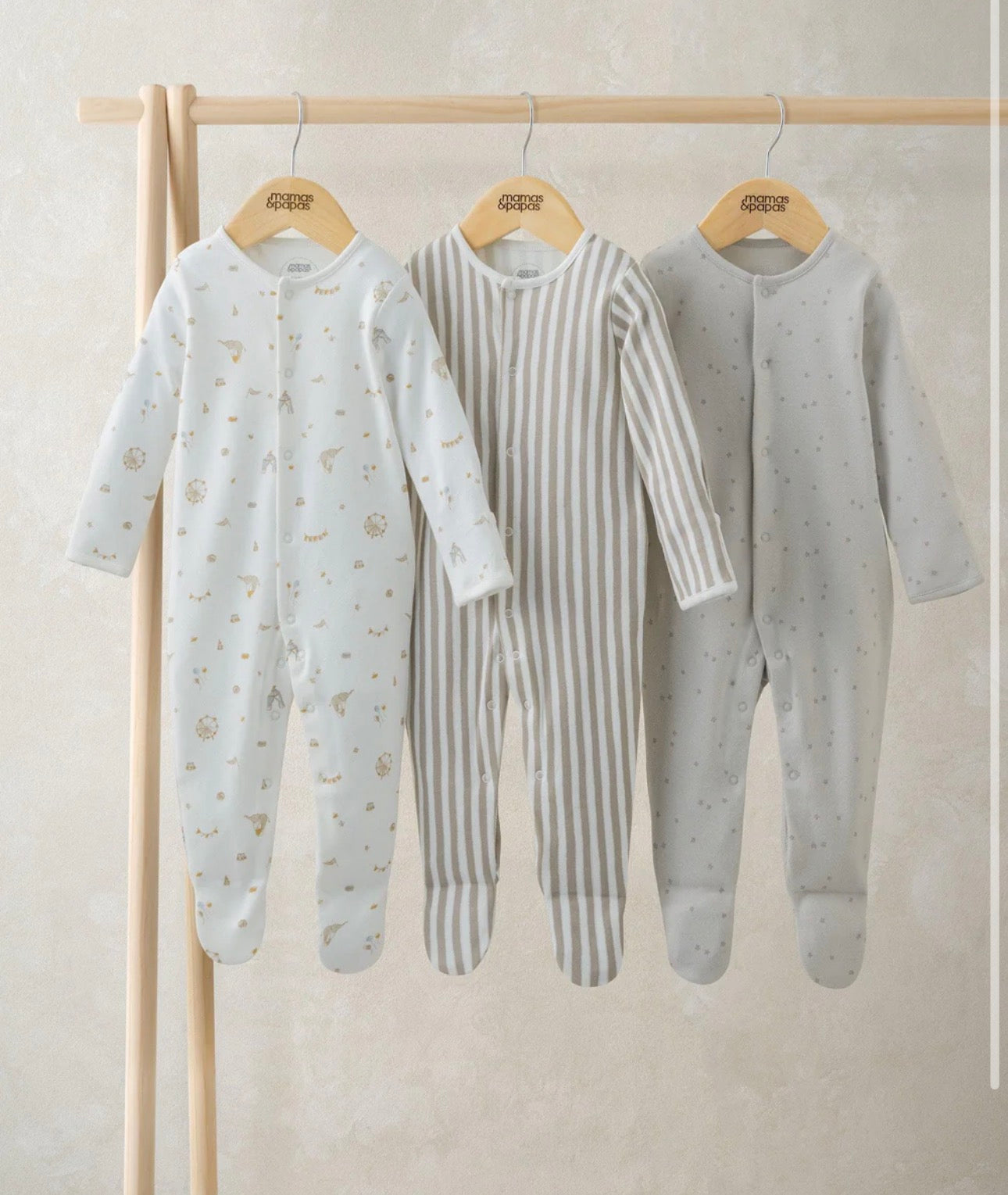 Circus Sleepsuits (Pack of 3)