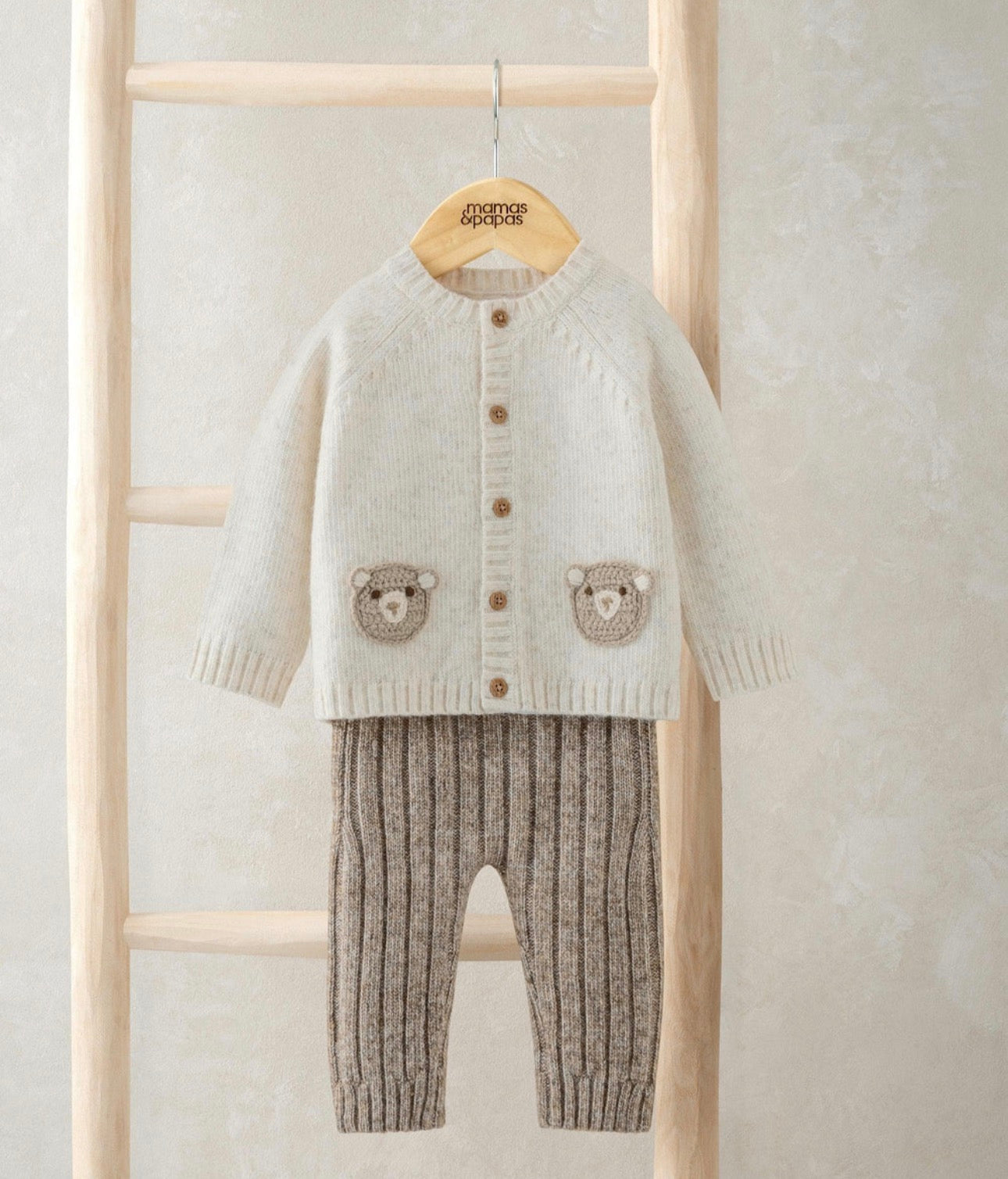 Me & You Bear Cardigan & Leggings Outfit Set