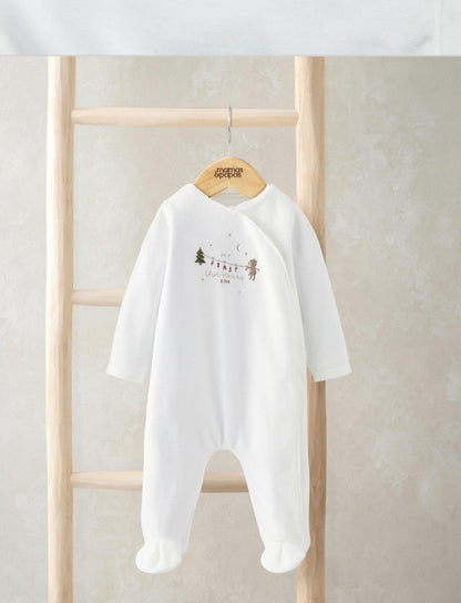 My First Christmas Velour All-in-one