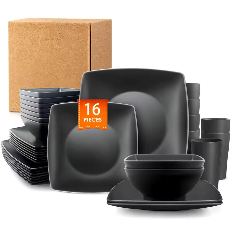 16-Piece Square Dinnerware Set
